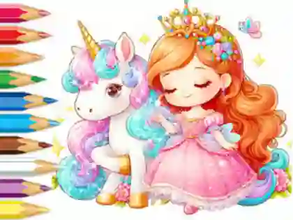 Trò chơi Coloring Book: Unicorn Secret Whisper trực tuyến