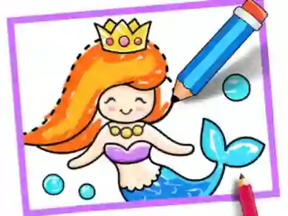 Trò chơi Toddler Drawing: Mermaid trực tuyến