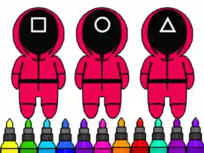 Trò chơi Coloring Book: Squid Game Mask trực tuyến
