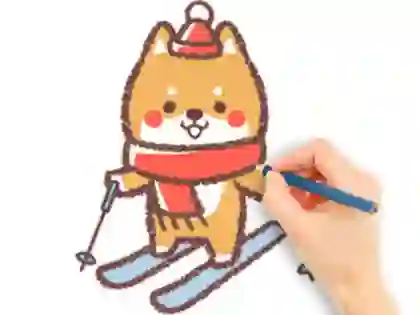 Trò chơi Coloring Book: Skiing Puppy trực tuyến