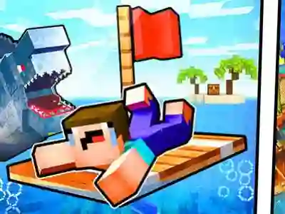 Trò chơi Noob Raft: Ocean Survival trực tuyến