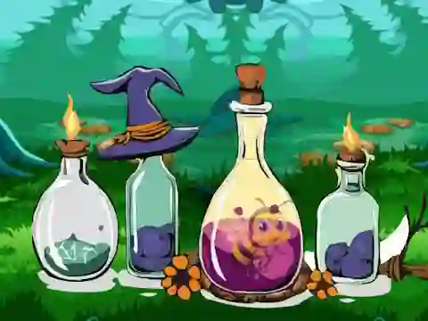 Trò chơi Bottle Stuck Honeybee Escape trực tuyến