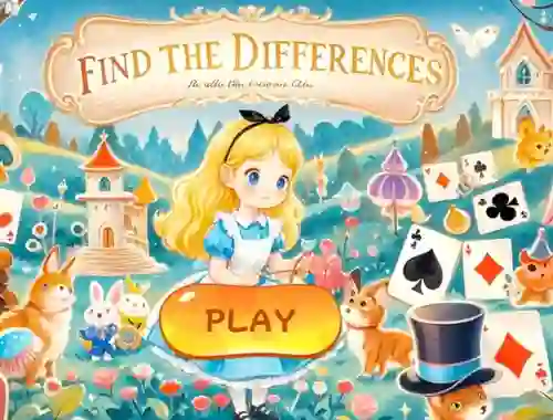 Trò chơi Find The Differences: Alice In Wonderland trực tuyến