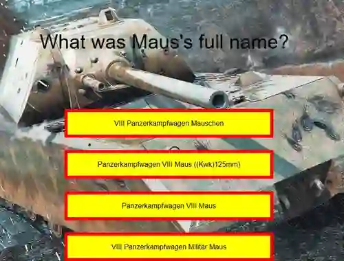 Trò chơi Tank Quiz: Maus trực tuyến