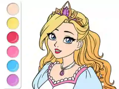 Trò chơi Coloring Book: Princess Prom Dress trực tuyến