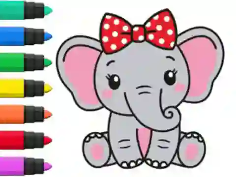 Trò chơi Coloring Book: Elephant trực tuyến