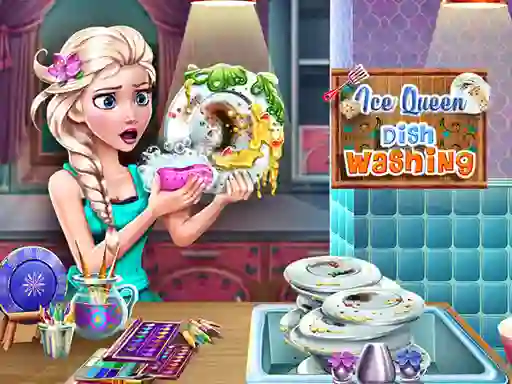 Trò chơi Ice Queen Dish Washing trực tuyến