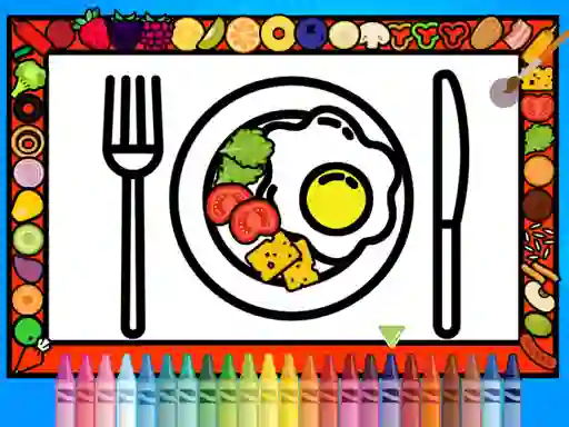 Trò chơi Color and Decorate Dinner Plate trực tuyến