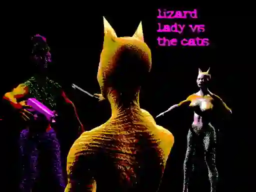Trò chơi Lizard Lady Vs The Cats trực tuyến