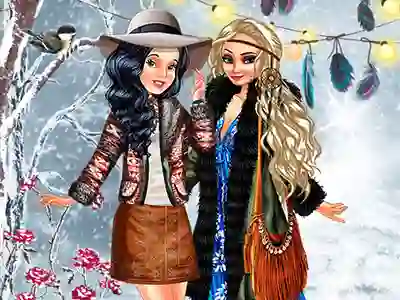 Trò chơi Boho Winter With Princess trực tuyến