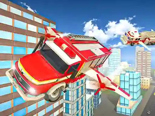 Trò chơi Flying Fire Truck Driving Sim trực tuyến