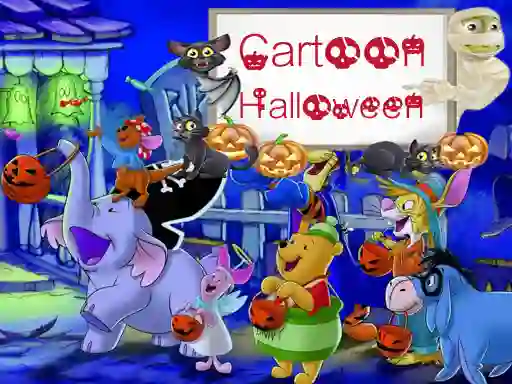 Trò chơi Cartoon Halloween Slide Puzzle trực tuyến