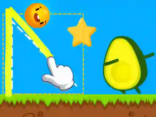 Trò chơi Where's My Avocado Draw Lines trực tuyến