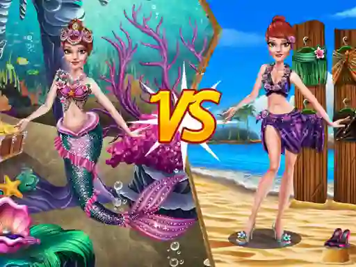 Trò chơi Mermaid vs Princess Outfit trực tuyến