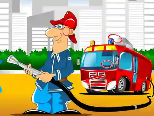 Trò chơi Fire Trucks Differences trực tuyến