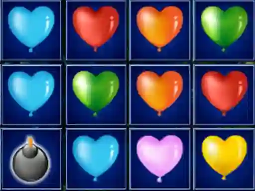 Trò chơi Heart Balloons Block Collapse trực tuyến