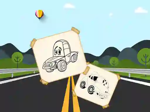 Trò chơi Funny Cars For Kids Coloring trực tuyến