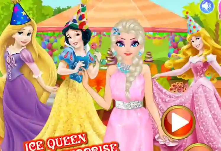 Trò chơi Ice Queen Birthday Surprise trực tuyến