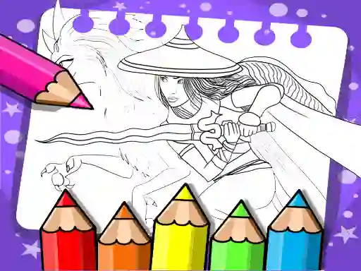 Trò chơi Raya And The Last Dragon Coloring Book trực tuyến