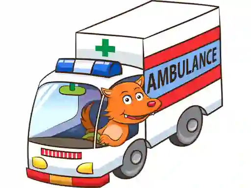 Trò chơi Cartoon Ambulance Puzzle trực tuyến