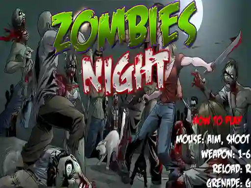 Trò chơi Zombies Night trực tuyến