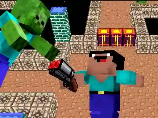 Trò chơi Space Adventure: Noobiks Battle vs Zombies trực tuyến
