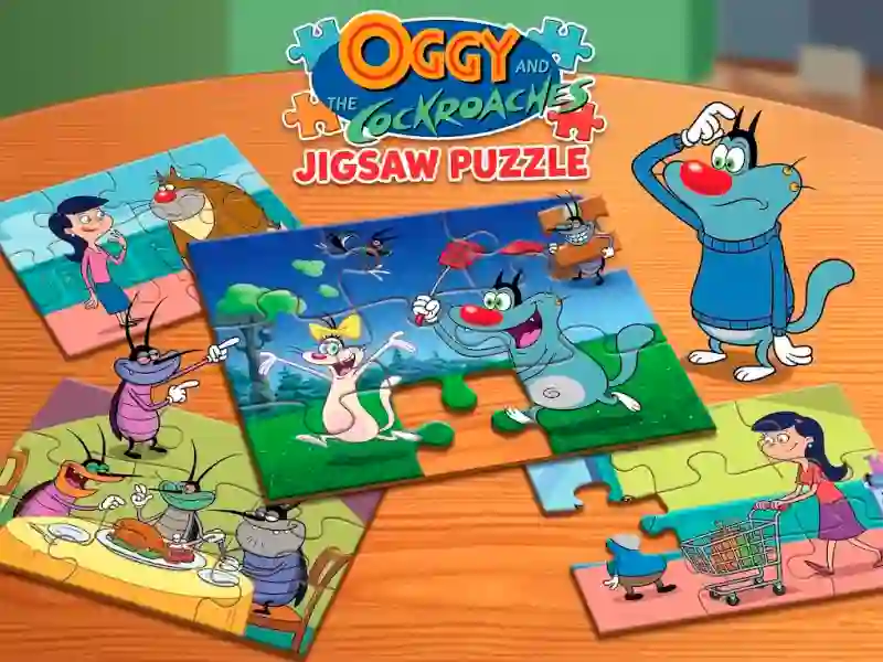 Trò chơi Oggy and the Cockroaches Jigsaw Puzzle trực tuyến