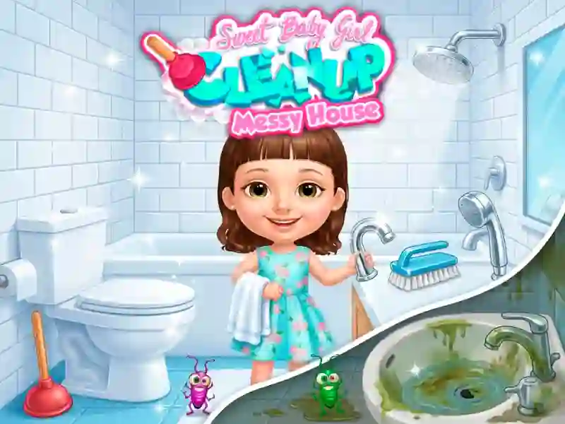 Trò chơi Sweet Baby Girl Cleanup Messy House trực tuyến