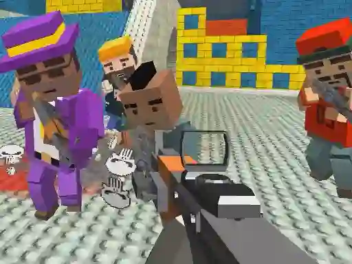 Trò chơi GunGame shooting warfare: blocky gangster trực tuyến
