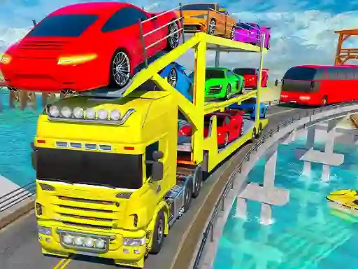 Trò chơi Crazy Mega Car Transport Truck Game trực tuyến