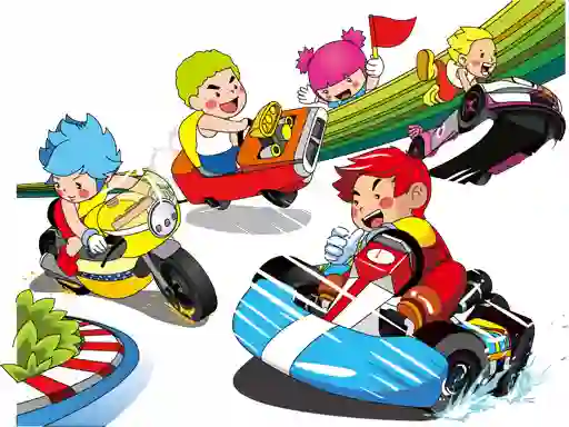 Trò chơi Cartoon Kart Puzzle trực tuyến