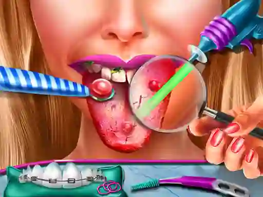 Trò chơi Ellie Tongue Doctor trực tuyến