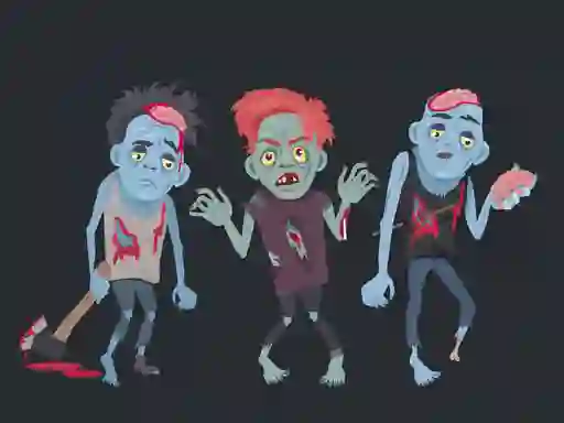 Trò chơi Zombies and Skeletons Coloring trực tuyến