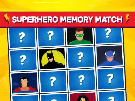 Trò chơi Superhero Memory Match trực tuyến
