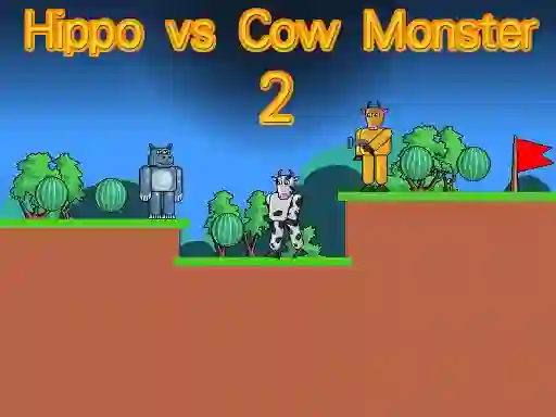Trò chơi Hippo vs Cow Monster 2 trực tuyến