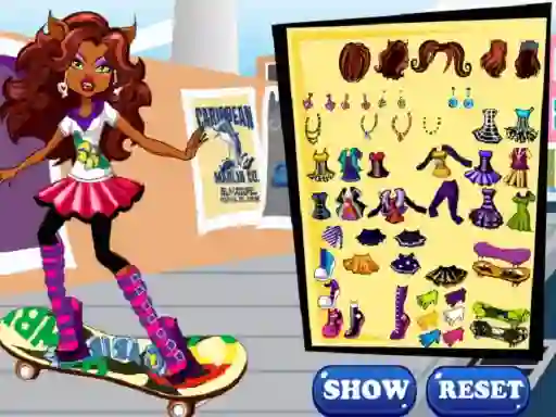 Trò chơi Clawdeen skates trực tuyến