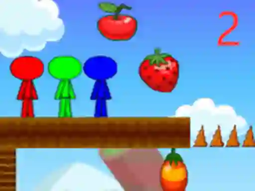 Trò chơi Stickman Bros In Fruit Island 2 trực tuyến