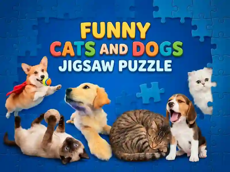 Trò chơi Funny Cats And Dogs Jigsaw Puzzle trực tuyến
