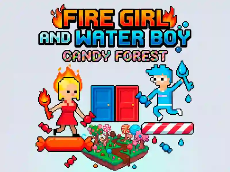Trò chơi Fire Girl and Water Boy Candy Forest trực tuyến
