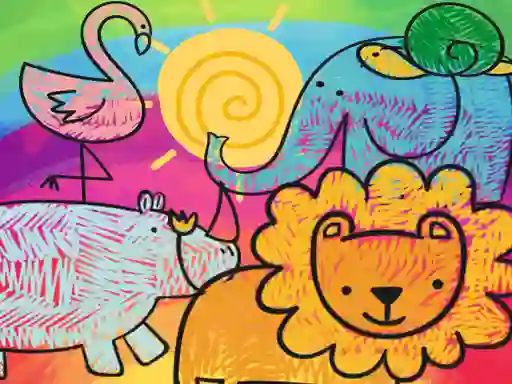 Trò chơi Little Animals Coloring trực tuyến