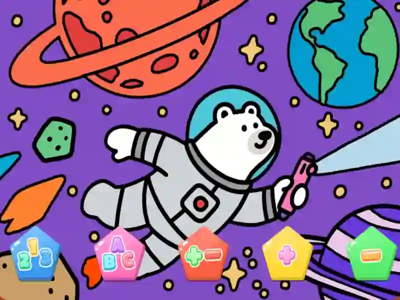 Trò chơi Color By Code Space Bear trực tuyến