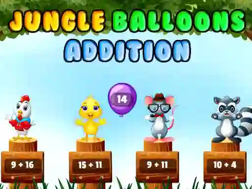 Trò chơi Jungle Balloons Addition trực tuyến