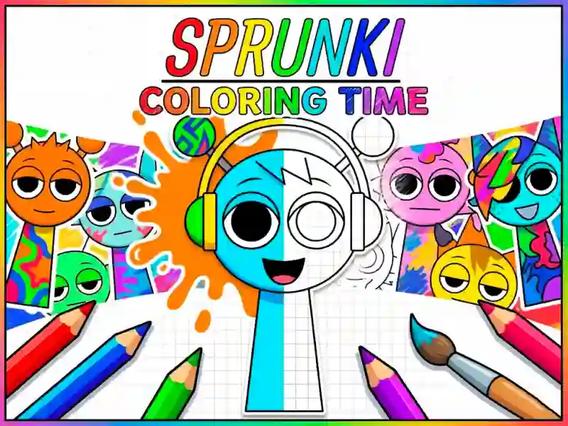 Trò chơi Sprunki Coloring Time trực tuyến