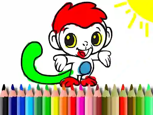 Trò chơi Back To School: Monkey Coloring trực tuyến