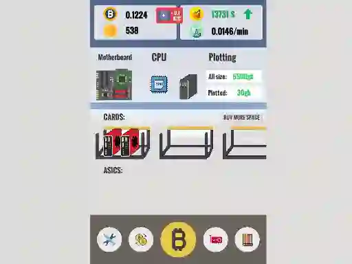 Trò chơi Bitcoin Clicker trực tuyến