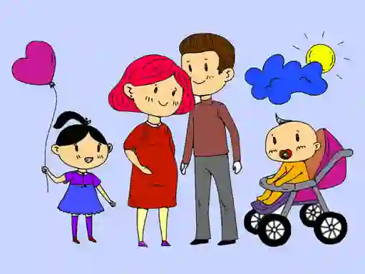 Trò chơi Happy Family Coloring Book trực tuyến