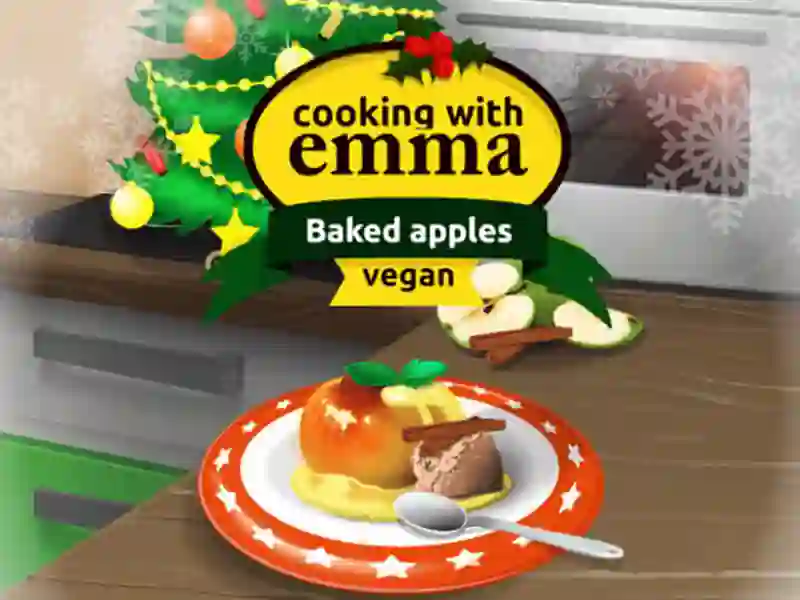 Trò chơi Cooking with Emma Baked Apples vegan trực tuyến