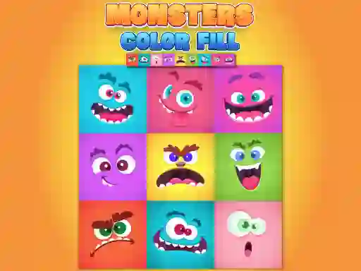 Trò chơi Monsters Color Fill trực tuyến