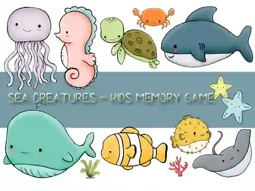 Trò chơi Kids Memory Sea Creatures trực tuyến