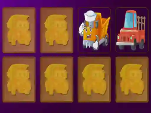 Trò chơi Cartoon Trucks Memory trực tuyến